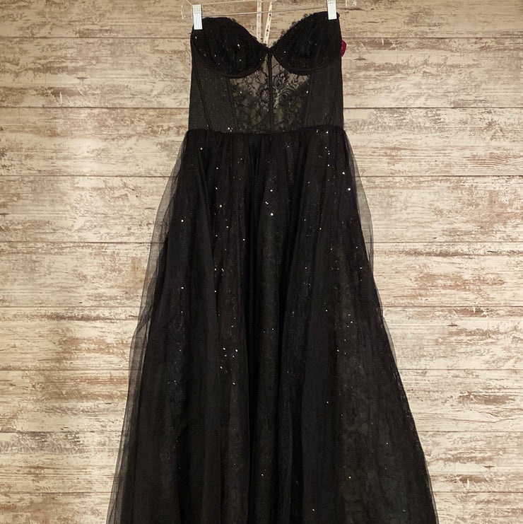 BLACK SPARKLY PRINCESS GOWN