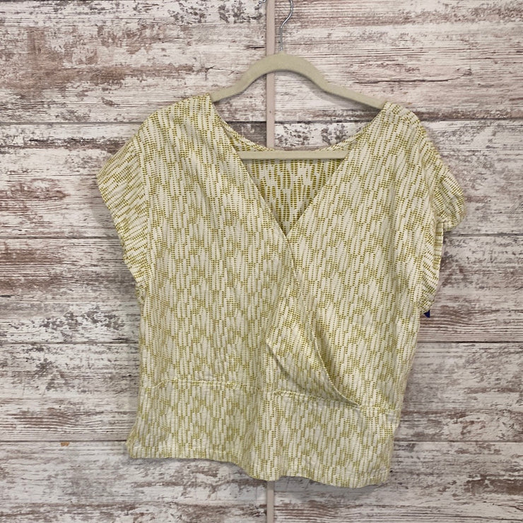 GREEN/WHITE 100% COTTON TOP
