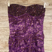 PURPLE SPARKLY LONG DRESS (NEW