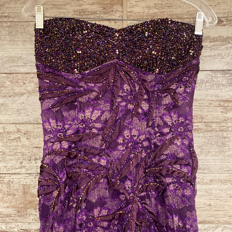 PURPLE SPARKLY LONG DRESS (NEW