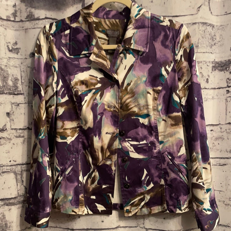 PURPLE/FLORAL JACKET