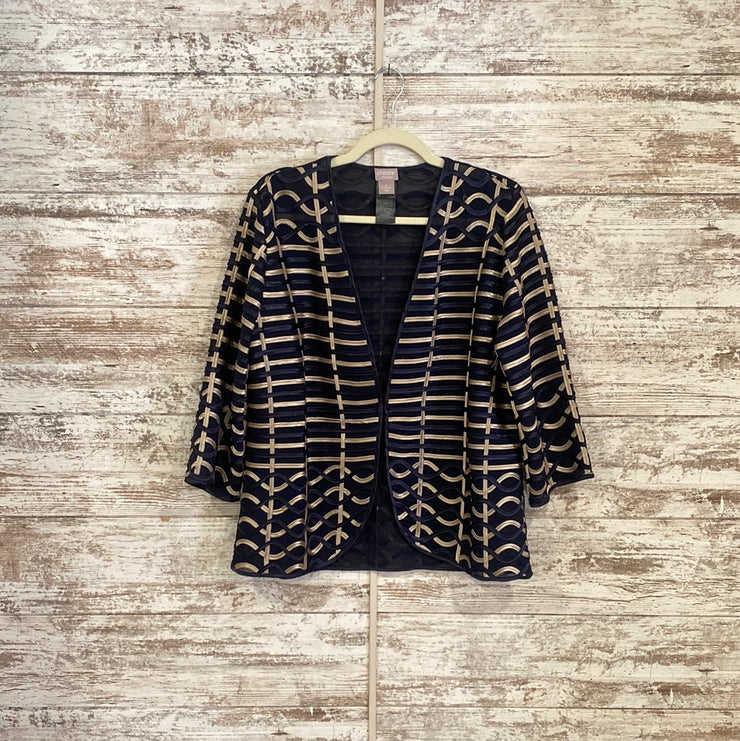 BLACK/TAN SHEER JACKET