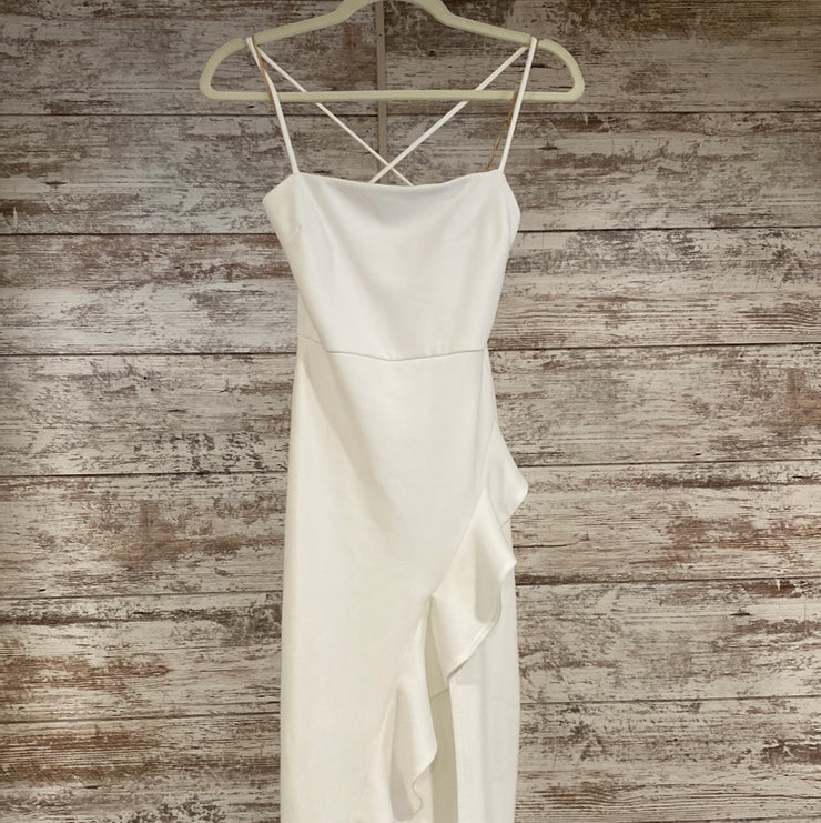 WHITE LONG EVENING GOWN