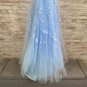 BLUE/FLORAL MERMAID GOWN