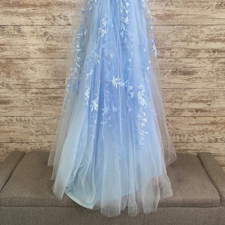 BLUE/FLORAL MERMAID GOWN