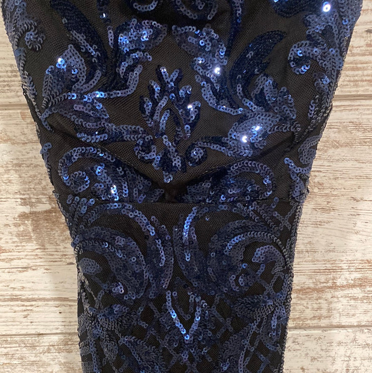 NAVY SPARKLY SHORT DRESS