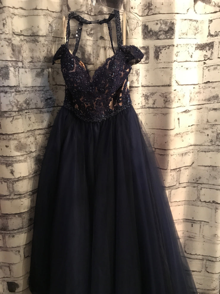 NAVY PRINCESS GOWN (NEW)
