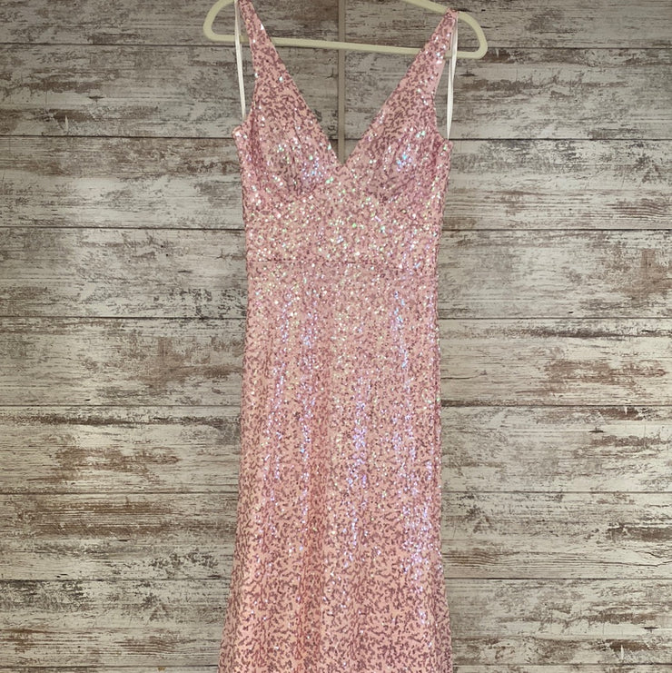 PINK SEQUIN LONG GOWN (NEW)