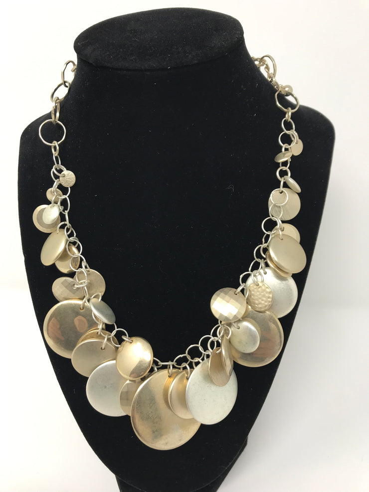 SILVER/GOLD CIRCLES NECKLACE