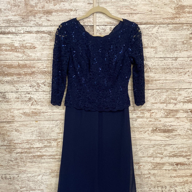 NAVY LONG EVENING GOWN