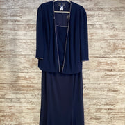 NAVY 2 PC. LONG DRESS SET