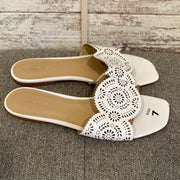 WHITE SANDALS (NEW) RETAIL $69