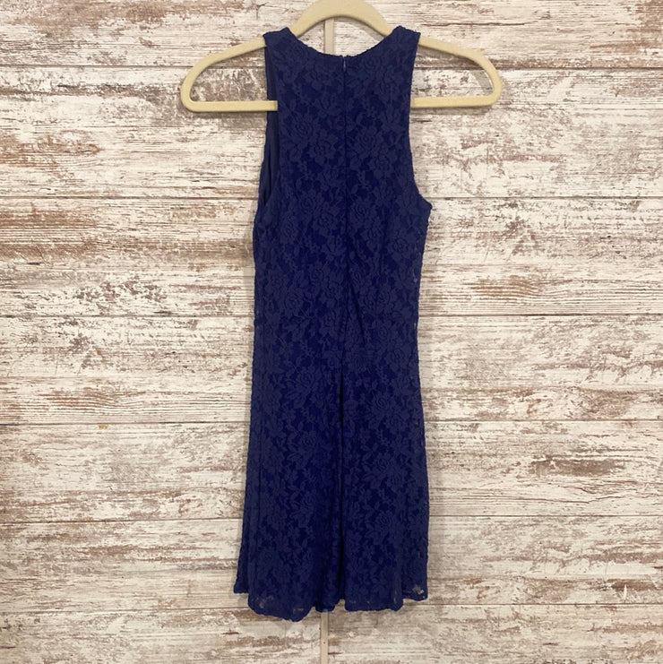 ROYAL BLUE LACE SHORT DRESS