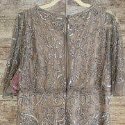 TAN/SILVER SPARKLY LONG DRESS