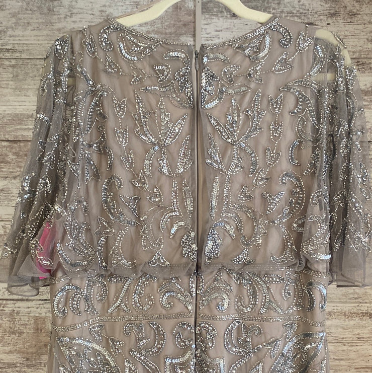 TAN/SILVER SPARKLY LONG DRESS
