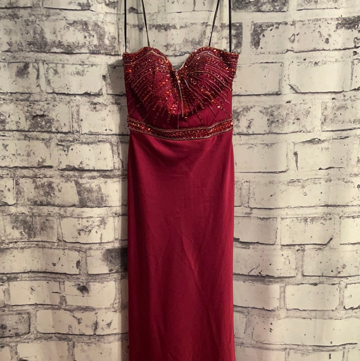 BURGANDY LONG GOWN NEW