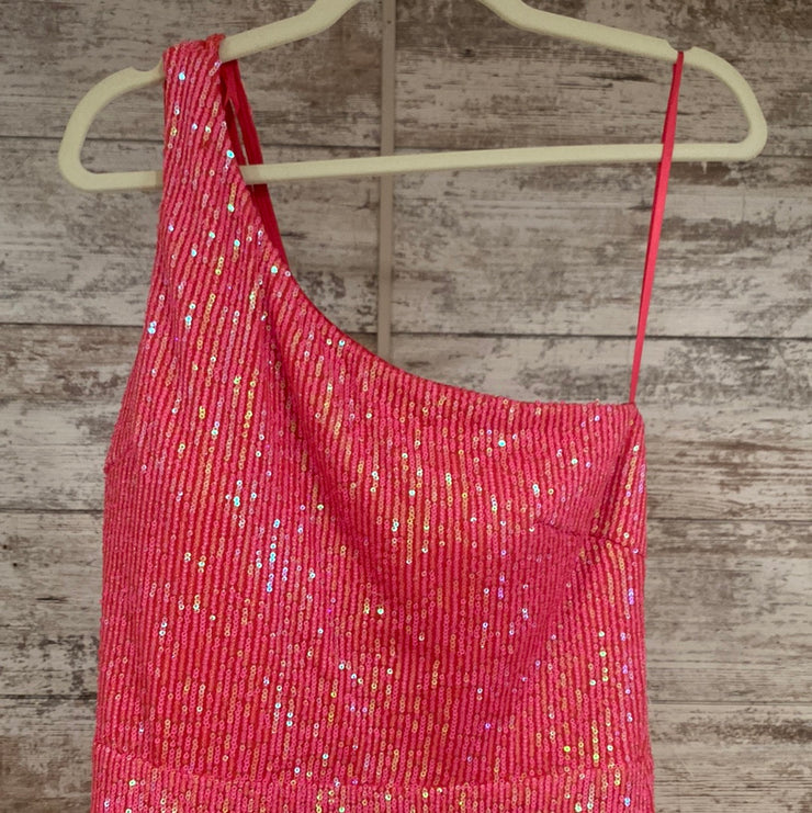PINK SEQUIN LONG GOWN (NEW)
