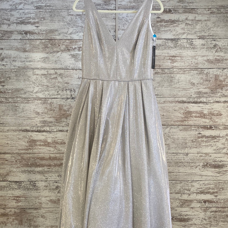 SILVER A LINE GOWN (NEW)