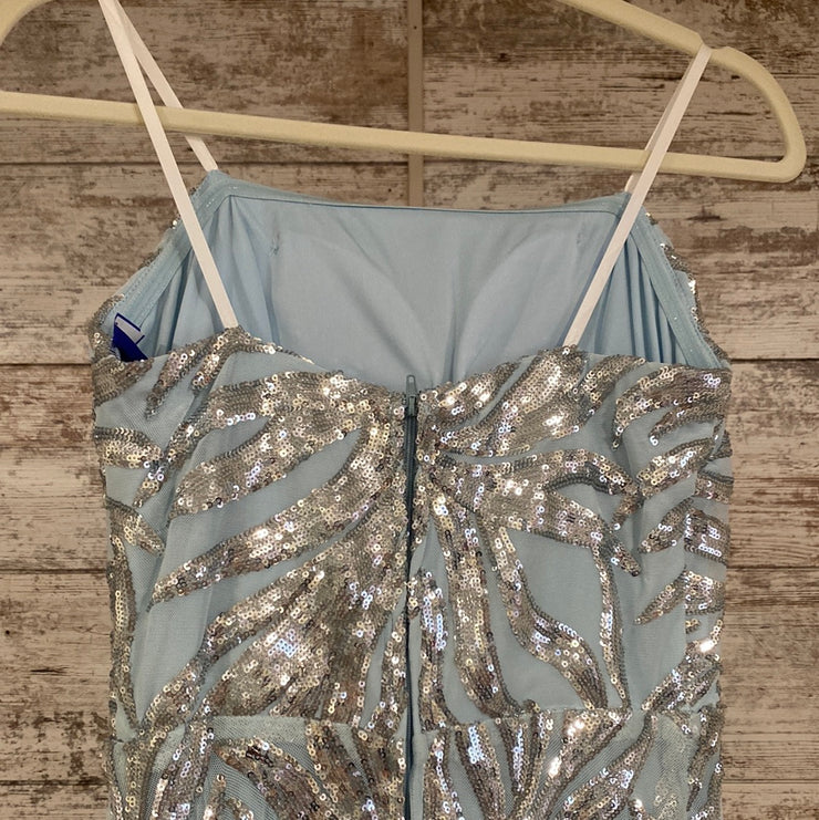 BLUE SEQUIN LONG GOWN (NEW)