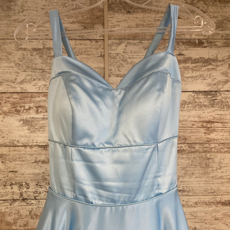 BLUE A LINE GOWN
