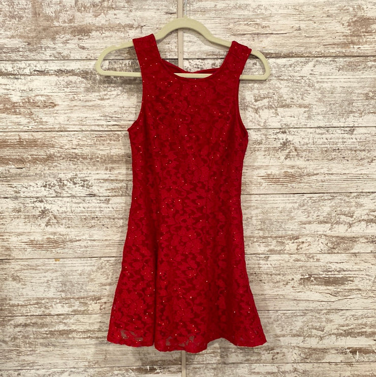 RED LACE SHORT DRESS