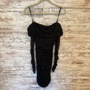 BLACK SPARKLY SHORT DRESS-NEW