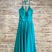 GREEN A LINE GOWN