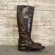 BROWN LEATHER BOOTS $250