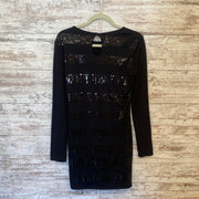 BLACK SPARKLY SHORT DRESS
