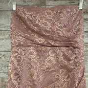 PINK LACE LONG EVENING GOWN