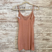 PEACH SPARKLY SHORT DRESS-NEW