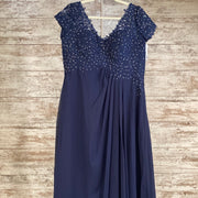 NAVY LONG EVENING GOWN