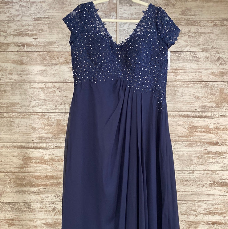NAVY LONG EVENING GOWN
