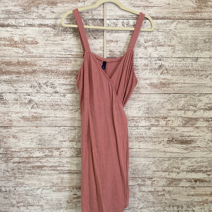 PINK WRAP SHORT DRESS