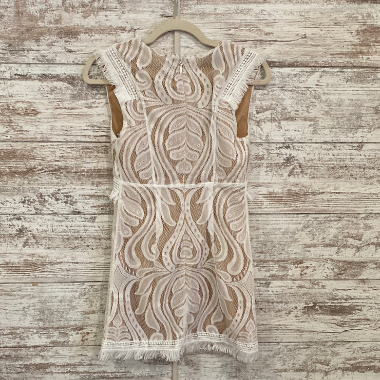 WHITE/NUDE SHORT DRESS