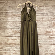 GREEN LONG EVENING GOWN