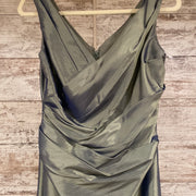 GREEN LONG EVENING GOWN