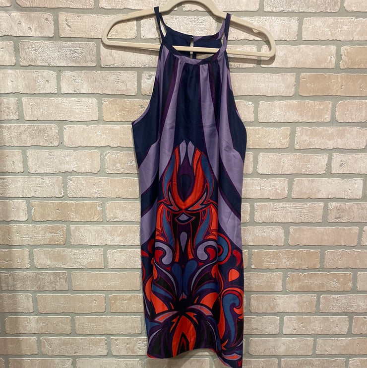 PURPLE/COLORFUL SHORT DRESS