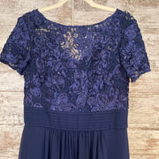 NAVY LONG EVENING GOWN