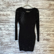 BLACK BEADED SHORT DRESS