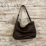 BROWN PEBBLED LEATHER PURSE