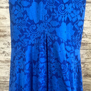 ROYAL BLUE LACE LONG DRESS-NEW