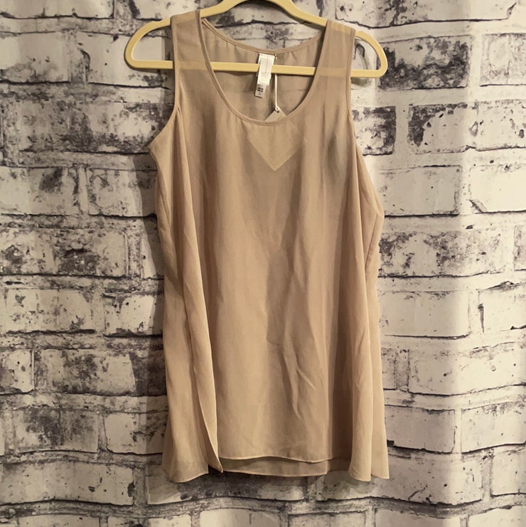 TAN SLEEVELESS TOP (NEW)