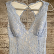 BLUE LACE LONG DRESS (NEW)
