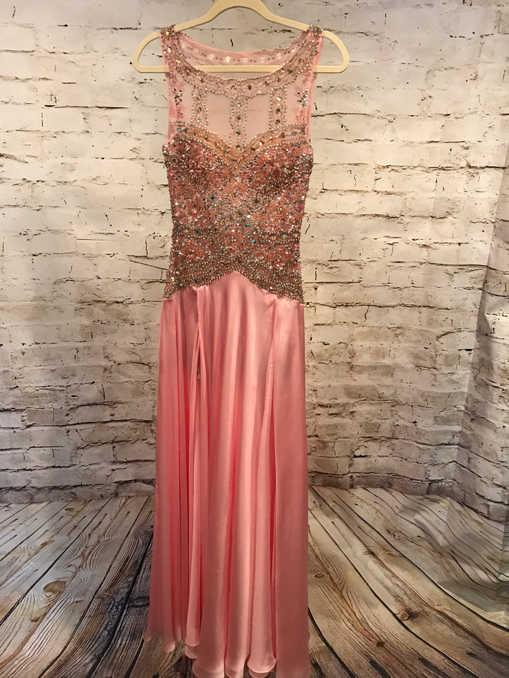 LIGHT PINK LONG GOWN W/SHORTS (NEW)
