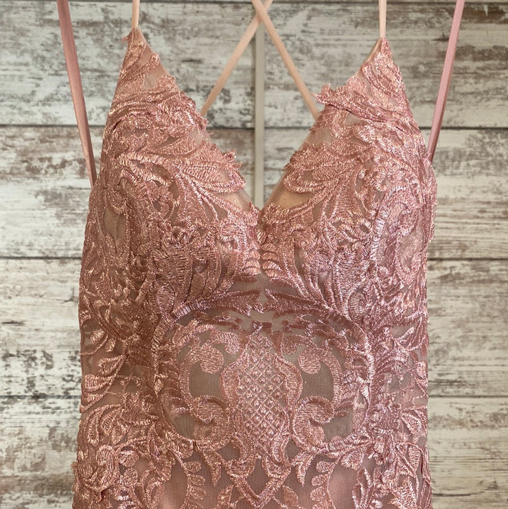 PINK/FLORAL MERMAID GOWN