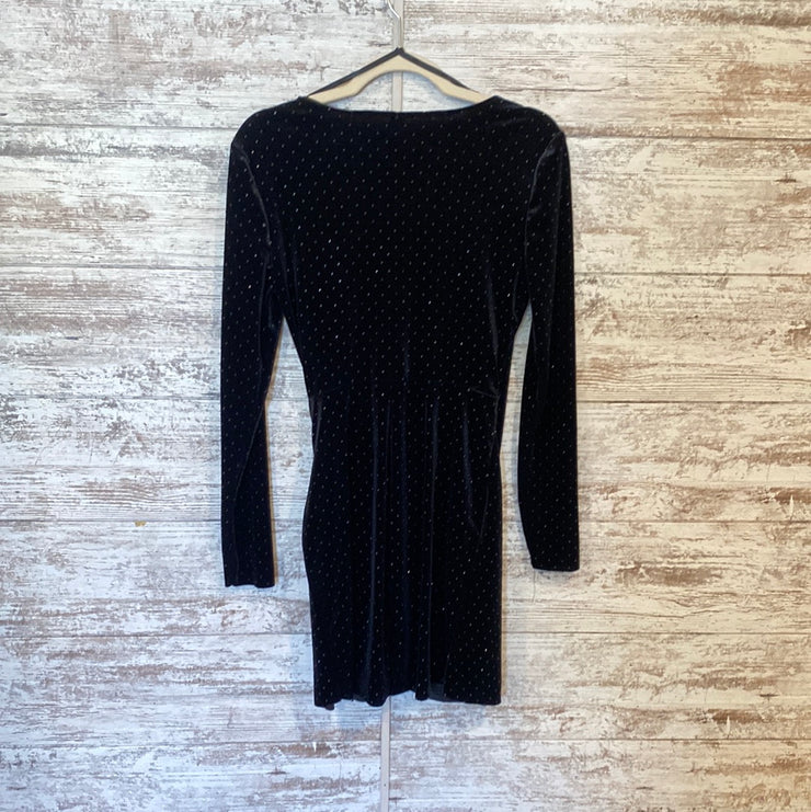 BLACK SPARKLY SHORT DRESS-NEW