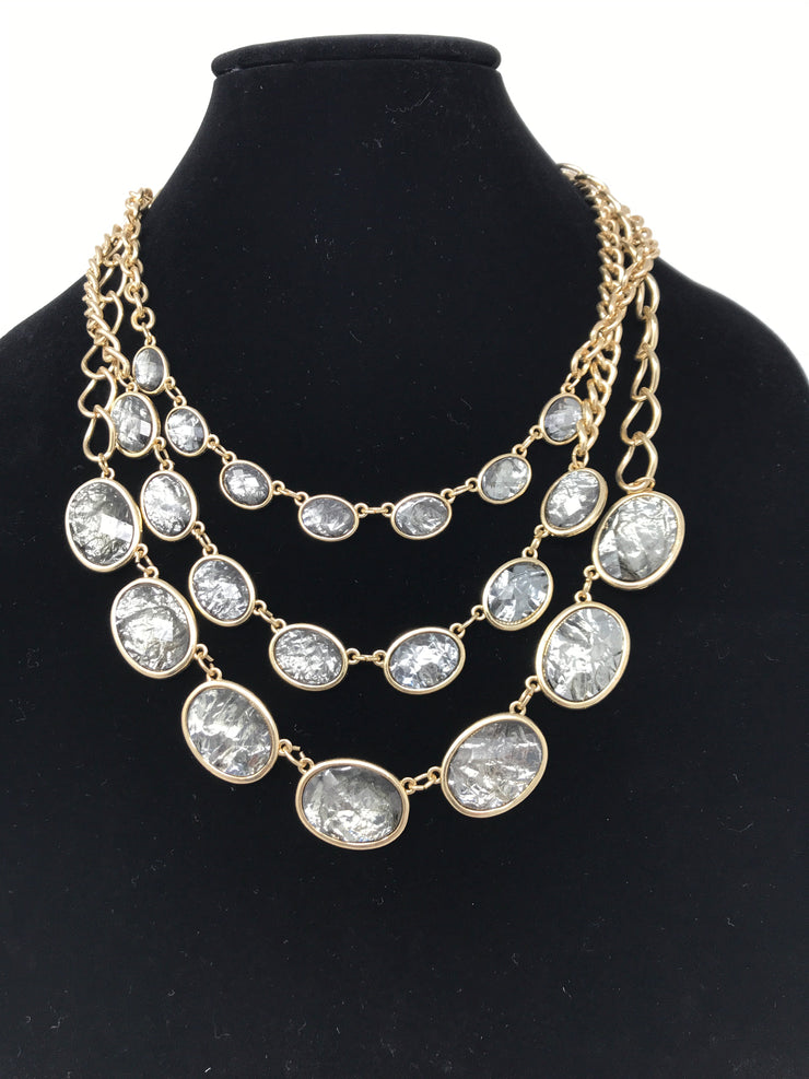 GOLD/GRAYGEMS NECKLACE