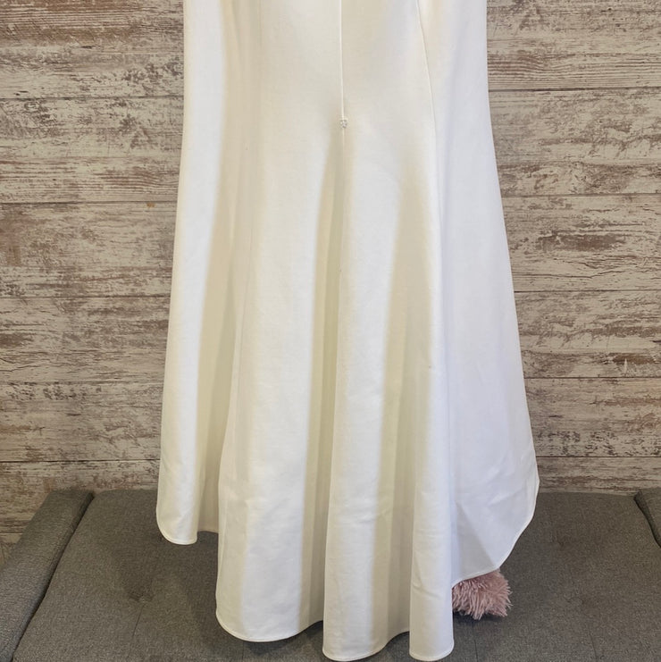 WHITE BEADED TOP LONG GOWN