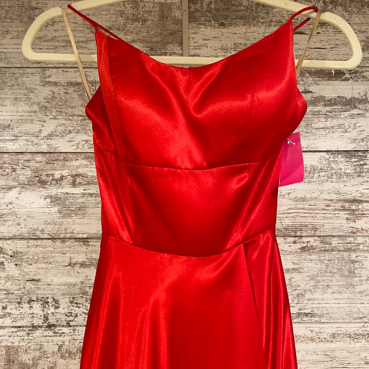 RED A LINE GOWN
